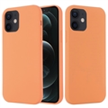 Funda de Silicona Líquida para iPhone 12 Mini - Compatible con MagSafe - Naranja