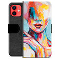 Funda Cartera Premium para iPhone 12 mini - Retrato Abstracto