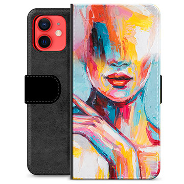 Funda Cartera Premium para iPhone 12 mini - Retrato Abstracto