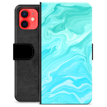 Funda Cartera Premium para iPhone 12 mini - Mármol Azul