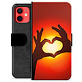 Funda Cartera Premium para iPhone 12 mini - Silueta del Corazón