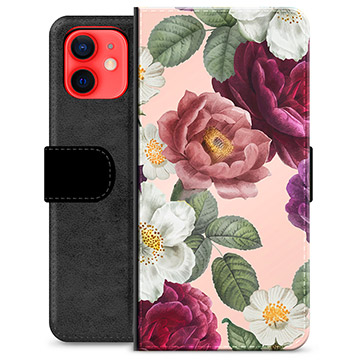 Funda Cartera Premium para iPhone 12 mini - Flores Románticas