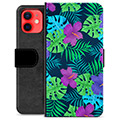 Funda Cartera Premium para iPhone 12 mini - Flores Tropicales