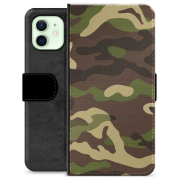 Funda Cartera Premium para iPhone 12 - Camuflaje