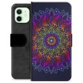 Funda Cartera Premium para iPhone 12 - Mandala Colorida