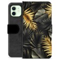 Funda Cartera Premium para iPhone 12 - Hojas Doradas