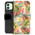 Funda Cartera Premium para iPhone 12 - Flores Rosadas