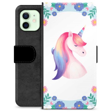 Funda Cartera Premium para iPhone 12 - Unicornio