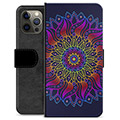 Funda Cartera Premium para iPhone 12 Pro Max - Mandala Colorida