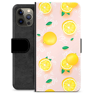 Funda Cartera Premium para iPhone 12 Pro Max - Patrón de Limón