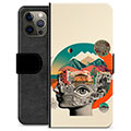 Funda Cartera Premium para iPhone 12 Pro Max - Collage Abstracto