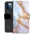 Funda Cartera Premium para iPhone 12 Pro - Mármol Elegante