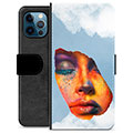 Funda Cartera Premium para iPhone 12 Pro - Pintura Facial