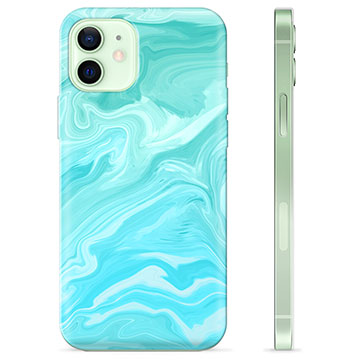 Funda de TPU para iPhone 12 - Mármol Azul