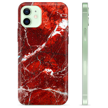 Funda de TPU para iPhone 12 - Mármol Rojo