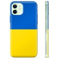 Funda TPU con bandera de Ucrania para iPhone 12 - Amarillo y azul claro