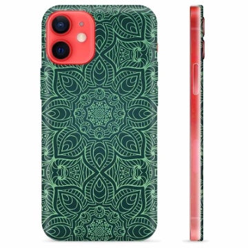 Funda de TPU para iPhone 12 mini - mandala Verde