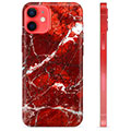 Funda de TPU para iPhone 12 mini - Mármol Rojo