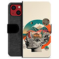 Funda Cartera Premium para iPhone 13 Mini - Collage Abstracto