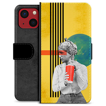 Funda Cartera Premium para iPhone 13 Mini - Arte Retro