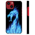 Carcasa Protectora para iPhone 13 Mini - Dragón de Fuego Azul