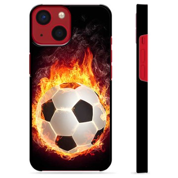 Carcasa Protectora para iPhone 13 Mini - Pelota de Fútbol en Llamas