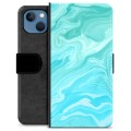 Funda Cartera Premium para iPhone 13 - Mármol Azul