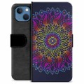 Funda Cartera Premium para iPhone 13 - Mandala Colorida