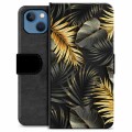 Funda Cartera Premium para iPhone 13 - Hojas Doradas