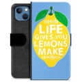 Funda Cartera Premium para iPhone 13 - Limones