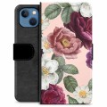 Funda Cartera Premium para iPhone 13 - Flores Románticas