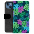 Funda Cartera Premium para iPhone 13 - Flores Tropicales