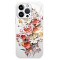 Funda híbrida iPhone 13 Pro Ramo de flores - Blanca