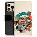 Funda Cartera Premium para iPhone 13 Pro Max - Collage Abstracto