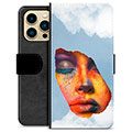 Funda Cartera Premium para iPhone 13 Pro Max - Pintura Facial