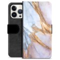 Funda Cartera Premium para iPhone 13 Pro - Mármol Elegante