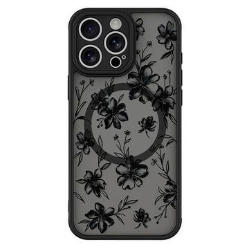 Funda magnética protectora con estilo para iPhone 13 Pro - Flores de tinta