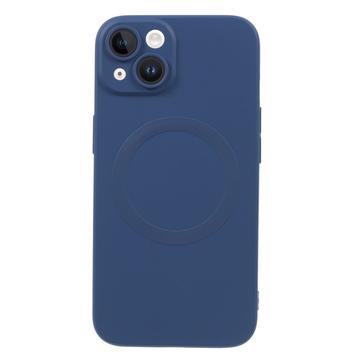 Funda de silicona con protector de cámara para iPhone 13 - Compatible con MagSafe - Azul oscuro