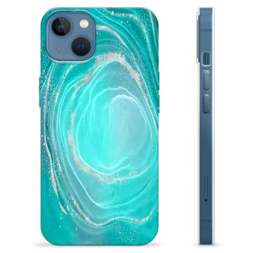 Funda de TPU para iPhone 13 - Remolino Turquesa