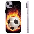 Funda de TPU para iPhone 14 Plus - Pelota de Fútbol en Llamas
