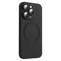 Funda de silicona líquida para iPhone 14 Pro con protector de lente de cámara - Compatible con Magsafe