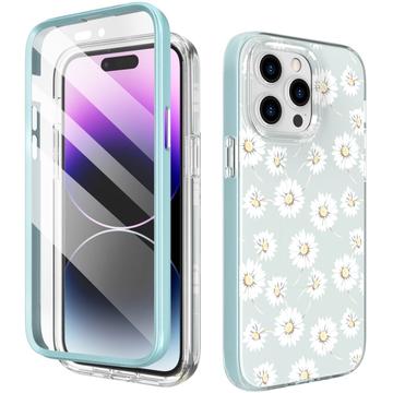 Funda híbrida de protección 360º para iPhone 14 Pro Max Ahastyle WE13 - Margaritas