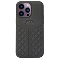 Carcasa Recubierta de Cuero Audi para iPhone 14 Pro Max - Negro