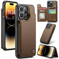 Funda iPhone 14 Pro Max Caseme C22 RFID Card Wallet - Marrón