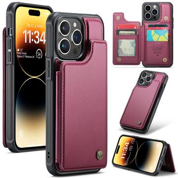 Funda iPhone 14 Pro Max Caseme C22 RFID Card Wallet - Rojo