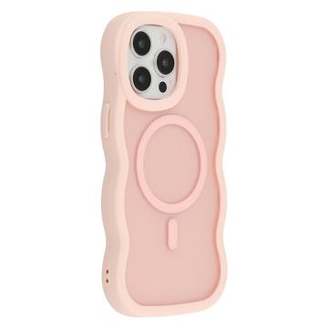 Funda híbrida magnético con borde ondulado para iPhone 14 Pro Max - Rosa