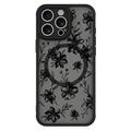Funda magnética protectora con estilo para iPhone 14 Pro - Flores de tinta