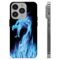 Funda de TPU para iPhone 14 Pro - Dragón de Fuego Azul