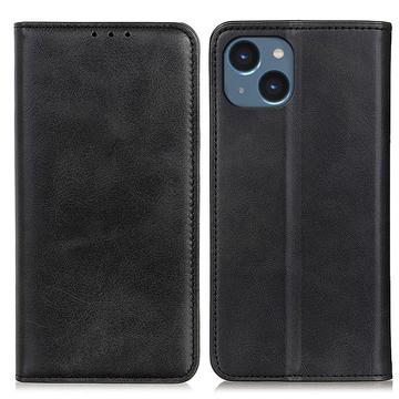 Funda de Cuero para iPhone 14 - Estilo Cartera - Negro