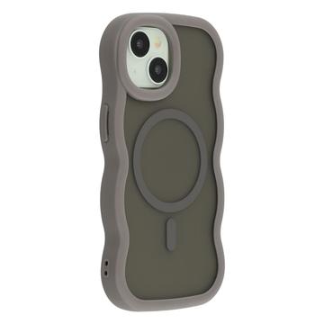 Funda híbrida magnético con borde ondulado para iPhone 14 - Gris